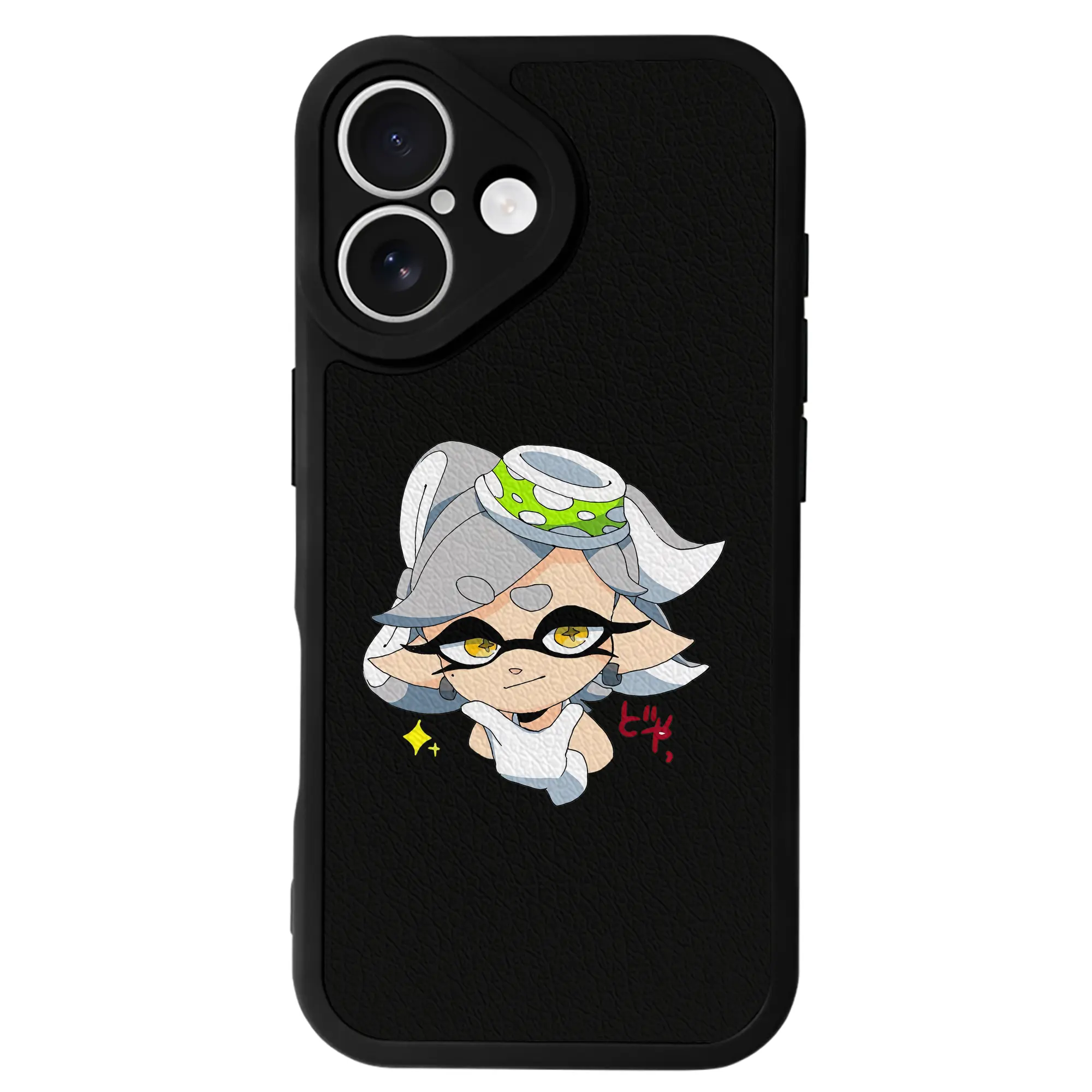 スプラトゥーン グッズ,シオカラーズ ホタル - IPhone 16シリーズ対応 ・ シリコンスマホケース ・ レザー調 ・ 高精度フィット ・ 耐衝撃 ・ ワイヤレス充電対応 ・ 精密カット